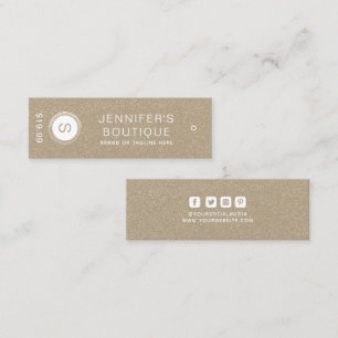 衣類ラベルスモールビジネスシャンパンホワイト コーリングカード