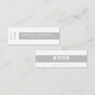 衣類ラベルスモールビジネスシルバープライスラベル コーリングカード