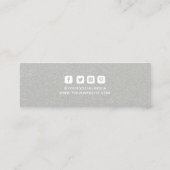 衣類ラベルスモールビジネスシルバーホワイト コーリングカード (裏面)
