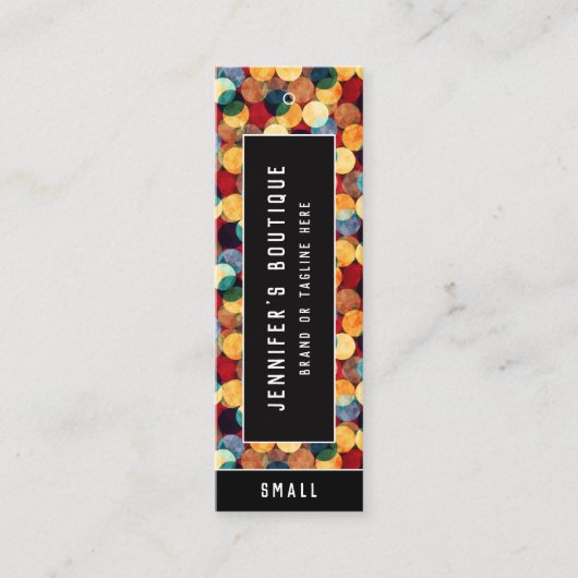 衣類ラベルスモールビジネススパークル価格ラベル コーリングカード (正面)