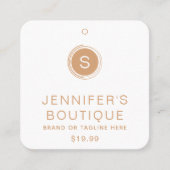 衣類ラベルスモールビジネスタンホワイト コーリングカード (正面)