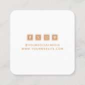 衣類ラベルスモールビジネスタンホワイト コーリングカード (裏面)