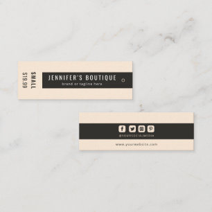 衣類ラベルスモールビジネスダークブラウン価格ラベル コーリングカード