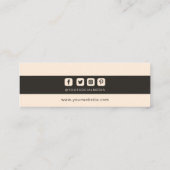 衣類ラベルスモールビジネスダークブラウン価格ラベル コーリングカード (裏面)