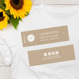 衣類ラベルスモールビジネスナチュラルホワイト コーリングカード