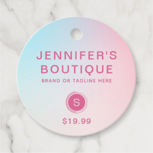 衣類ラベルスモールビジネスパステルピンクブルー フェイバータグ