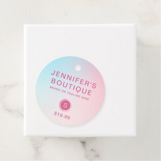 衣類ラベルスモールビジネスパステルピンクブルー フェイバータグ (インサイチュ)
