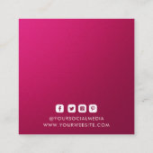 衣類ラベルスモールビジネスピンクフローラ価格 コーリングカード (裏面)