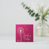 衣類ラベルスモールビジネスピンクフローラ価格 コーリングカード (スタンド正面)