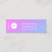 衣類ラベルスモールビジネスピンクブルーホワイト コーリングカード (正面)