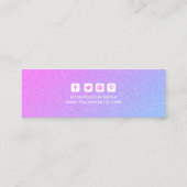 衣類ラベルスモールビジネスピンクブルーホワイト コーリングカード (裏面)
