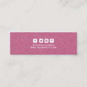 衣類ラベルスモールビジネスピンクホワイト コーリングカード (裏面)