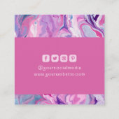 衣類ラベルスモールビジネスピンクモダン抽象芸術 コーリングカード (裏面)