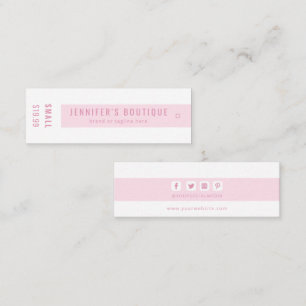 衣類ラベルスモールビジネスピンク白い価格ラベル コーリングカード