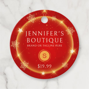 衣類ラベルスモールビジネスフェスティバルクリスマスレッド フェイバータグ