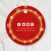 衣類ラベルスモールビジネスフェスティバルクリスマスレッド フェイバータグ (裏面)