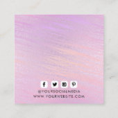 衣類ラベルスモールビジネスフォイルフローラ価格 コーリングカード (裏面)