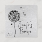 衣類ラベルスモールビジネスフォイルフローラ価格 コーリングカード (正面)