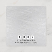 衣類ラベルスモールビジネスフォイルフローラ価格 コーリングカード (裏面)