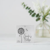 衣類ラベルスモールビジネスフォイルフローラ価格 コーリングカード (スタンド正面)