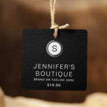 衣類ラベルスモールビジネスブラックグリッター