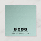 衣類ラベルスモールビジネスブルーフローラ価格 コーリングカード (裏面)