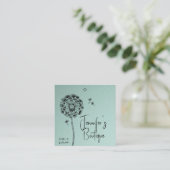 衣類ラベルスモールビジネスブルーフローラ価格 コーリングカード (スタンド正面)