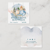 衣類ラベルスモールビジネスベアベビーキッズカワイイ コーリングカード (正面/裏面)