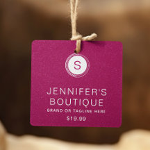 衣類ラベルスモールビジネスホットピンクグリッター