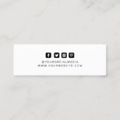 衣類ラベルスモールビジネスホワイトプライスラベル コーリングカード (裏面)