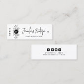 衣類ラベルスモールビジネスホワイトプライスラベル コーリングカード (正面/裏面)