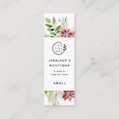 衣類ラベルスモールビジネスポインセチア価格ラベル コーリングカード (正面)