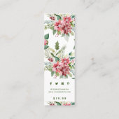 衣類ラベルスモールビジネスポインセチア価格ラベル コーリングカード (裏面)