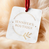 衣類ラベルスモールビジネスマーブル金ゴールドフローラ コーリングカード