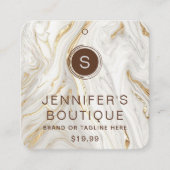 衣類ラベルスモールビジネスラグジュアリーエレガントマーブル コーリングカード (正面)