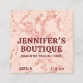 衣類ラベルスモールビジネスラグジュアリーエレガントマーブル コーリングカード (正面)