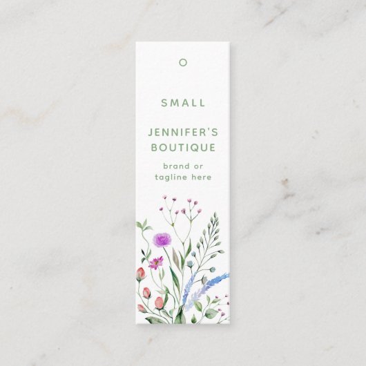 衣類ラベルスモールビジネスラグジュアリーフローラ コーリングカード (正面)