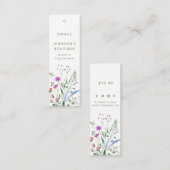 衣類ラベルスモールビジネスラグジュアリーフローラ コーリングカード (正面/裏面)