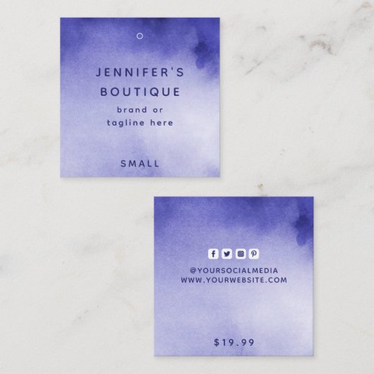 衣類ラベルスモールビジネスラグジュアリー価格ラベル コーリングカード (正面/裏面)