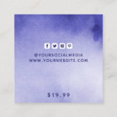 衣類ラベルスモールビジネスラグジュアリー価格ラベル コーリングカード (裏面)