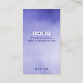 衣類ラベルスモールビジネスラグジュアリー価格ラベル コーリングカード (裏面)