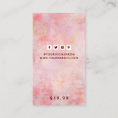 衣類ラベルスモールビジネスラグジュアリー価格 コーリングカード (裏面)