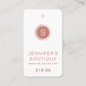 衣類ラベルスモールビジネスレッドホワイト コーリングカード (正面)