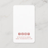 衣類ラベルスモールビジネスレッドホワイト コーリングカード (裏面)