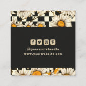 衣類ラベルスモールビジネスレトロGroovyデイジー コーリングカード (裏面)