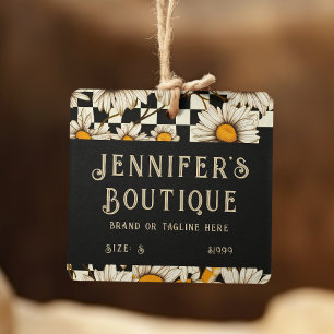 衣類ラベルスモールビジネスレトロGroovyデイジー コーリングカード