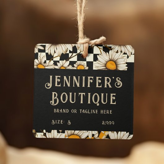 衣類ラベルスモールビジネスレトロGroovyデイジー コーリングカード