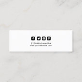 衣類ラベルスモールビジネス白黒 コーリングカード (裏面)