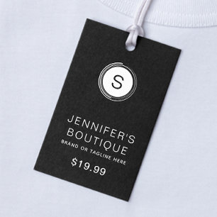 衣類ラベルスモールビジネス白黒 コーリングカード