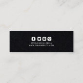 衣類ラベルスモールビジネス白黒 コーリングカード (裏面)